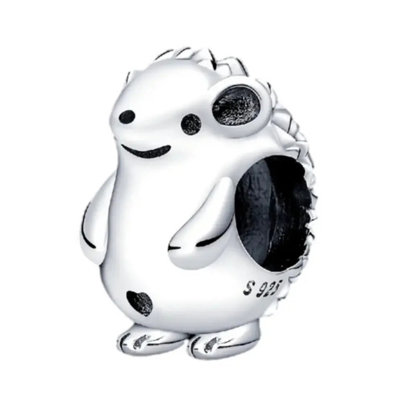 Hedgehog Sterling Silver 925 Bracelet Charm Novelty Kawaii Animal Jewelry Gift